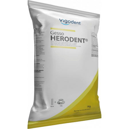 Gesso Pedra Tipo III Herodent - Cor: Amarelo